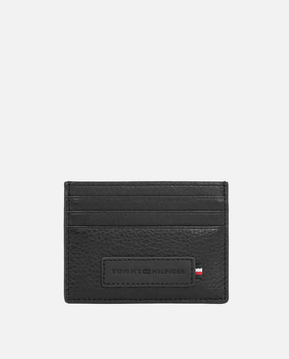 

Мужской черный кожаный держатель карт Tommy Hilfiger