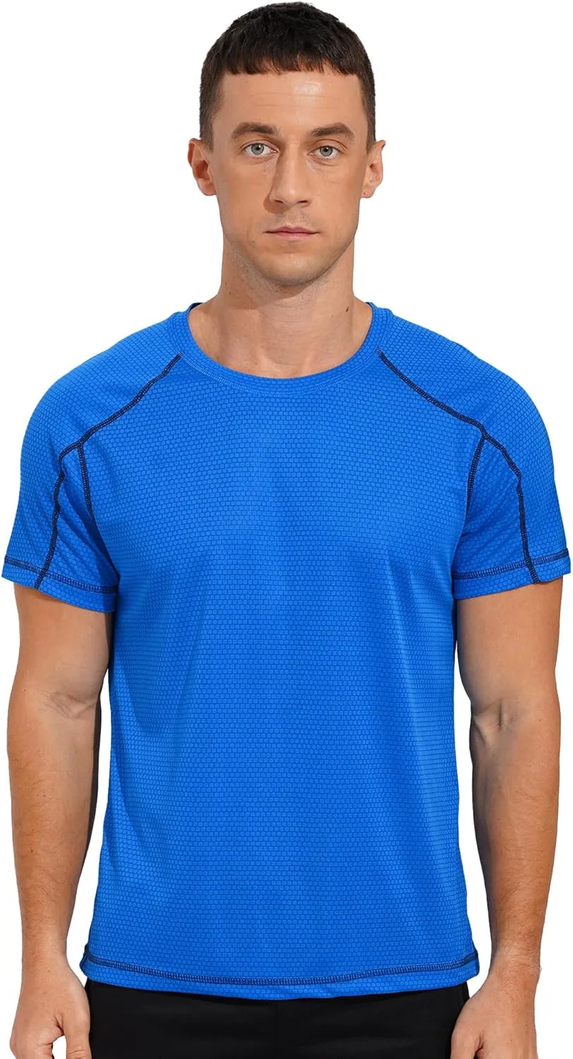 

Mufeng мужская быстросохнущая футболка с коротким рукавом Ice-Silk для защиты от ультрафиолета