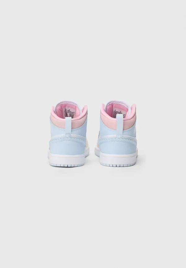Jordan 1 mid унисекс высокие кроссовки Jordan, Half Blue/Pale Ivory/White/Med Soft Pink/Vapor Green — фото 3