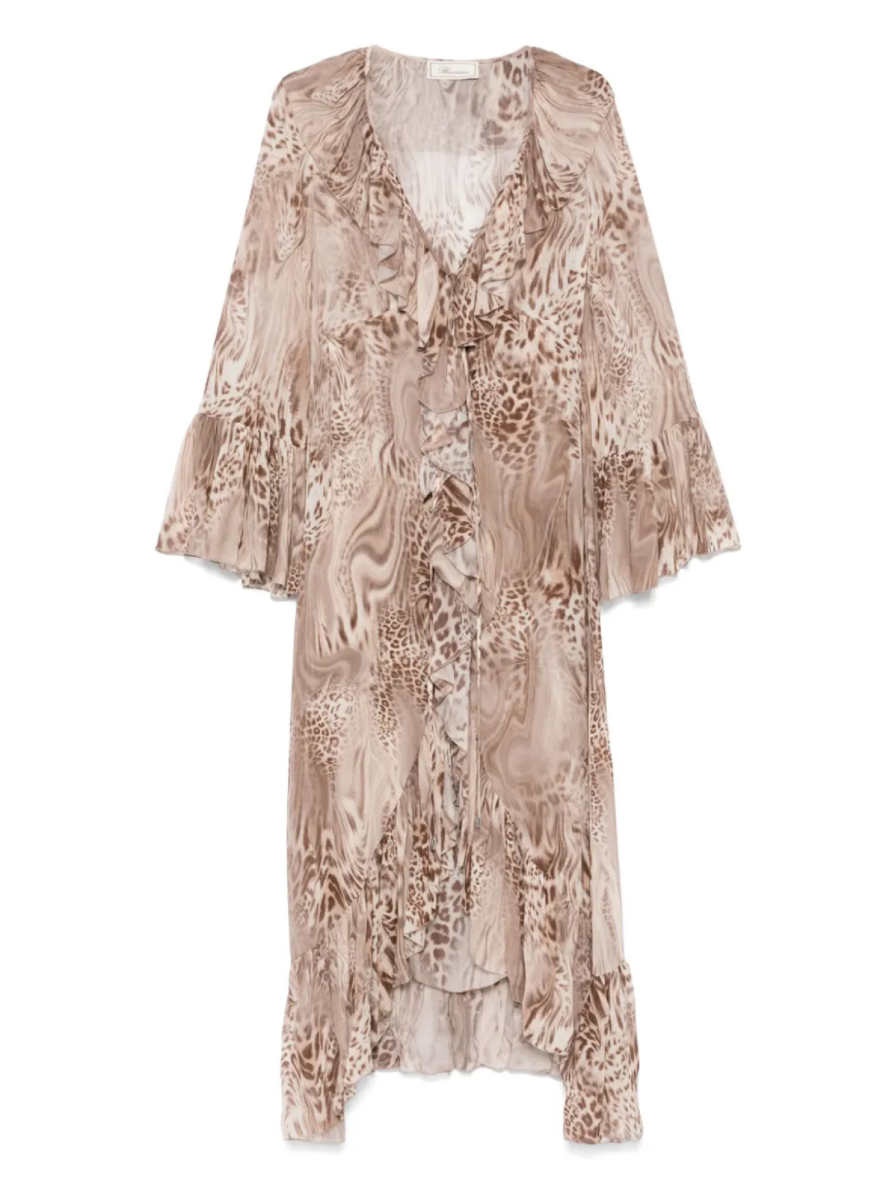 

Blumarine шифоновое платье макси с принтом, нейтральный