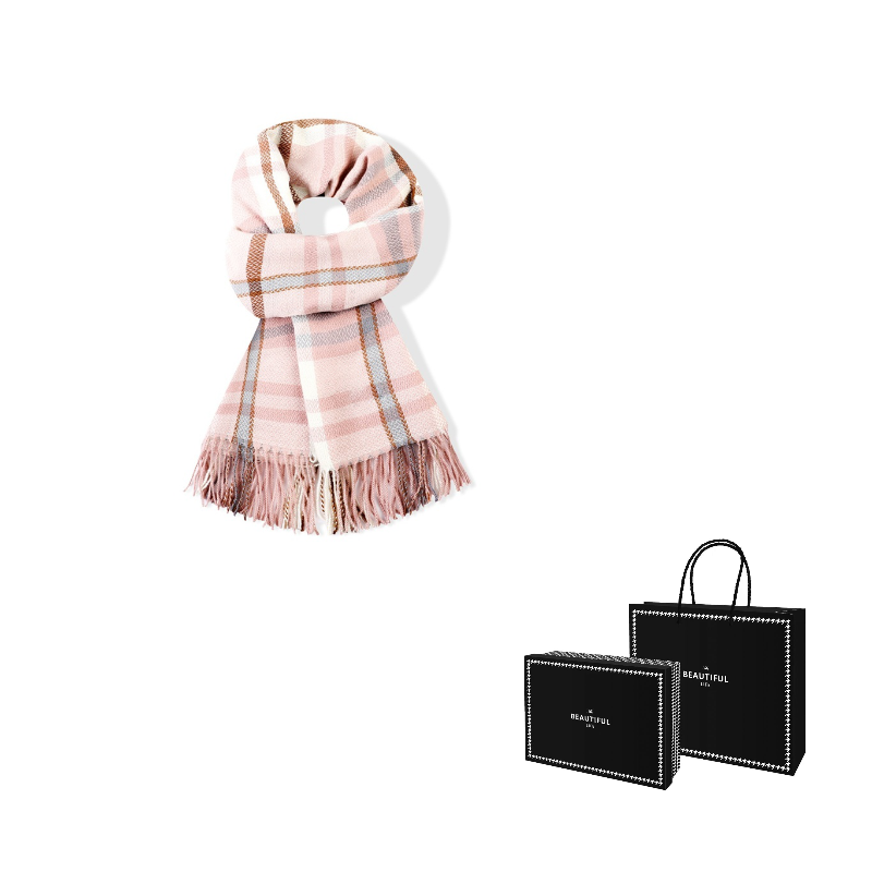 

Шарф JW Faux Cashmere Knit Unisex J W, розовый