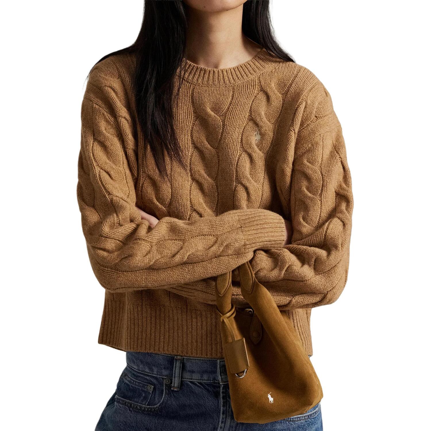 Свитер Women's Polo Ralph Lauren, camel mixed color — фото 4