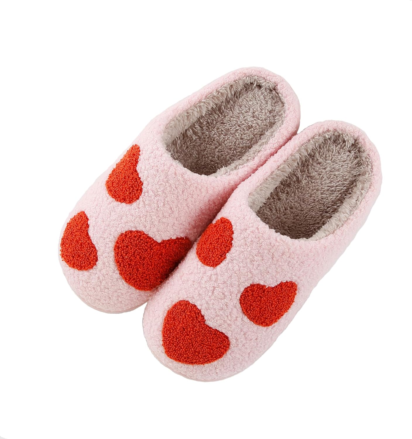 

Женские и мужские домашние тапочки FUHUAQI с ретро-принтом «леопард», смайликом и молнией, мягкие плюшевые, с эффектом памяти, теплые, с нескользящей подошвой, розовый