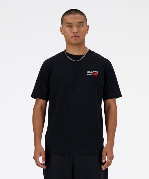 

Спортивная футболка с коротким рукавом, логотип New Balance, черный