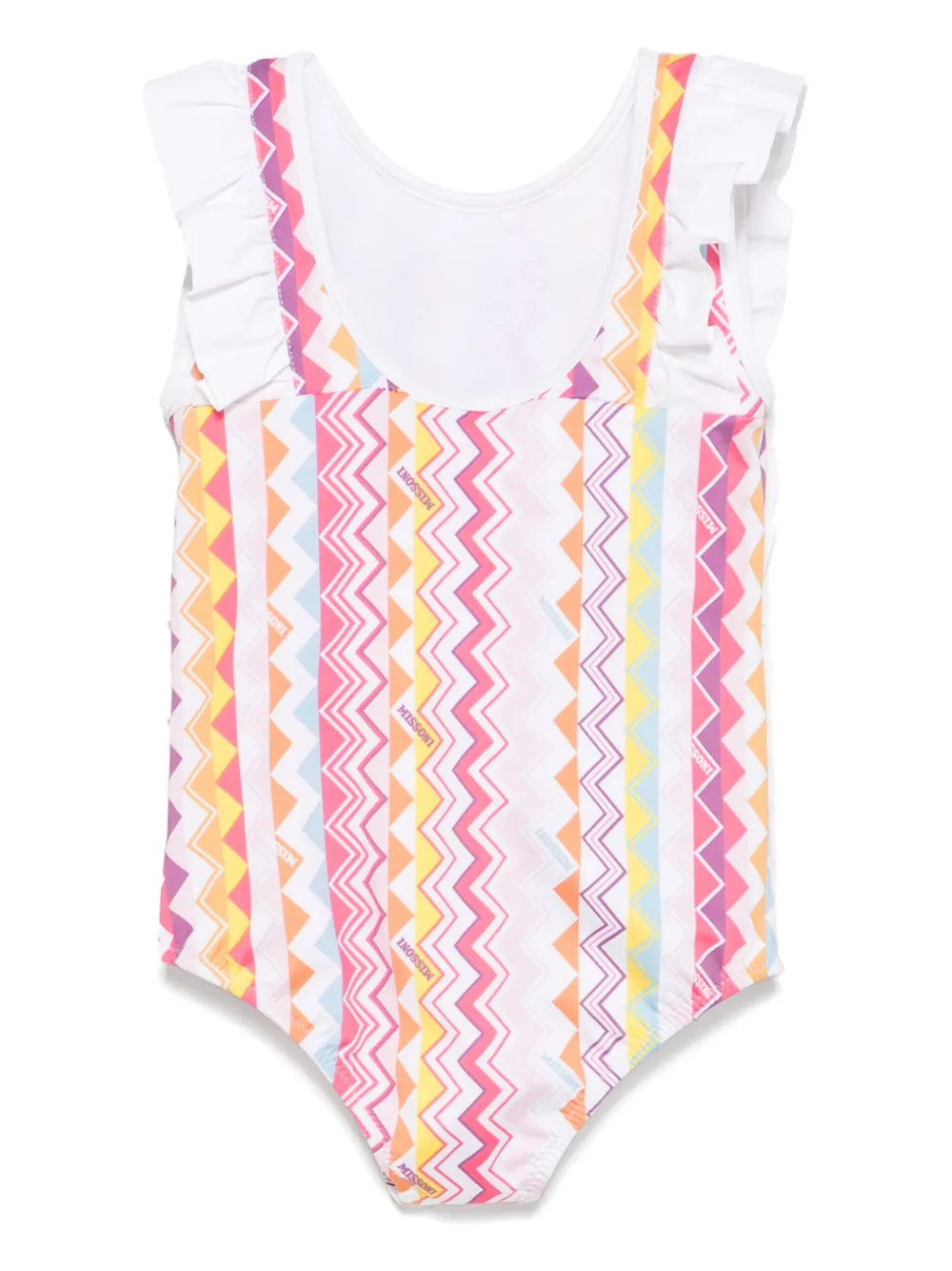 

Купальник с узором зигзаг Missoni Kids, розовый