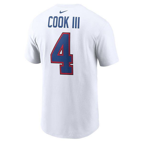 Футболка с именем и номером игрока Buffalo Bills Джеймса Кука III Nike — фото 4