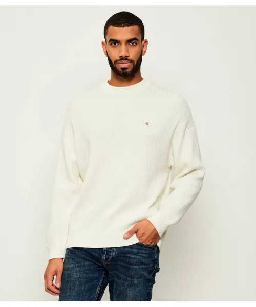 

Свитер Oversize fit Calvin Klein Jeans, бежевый
