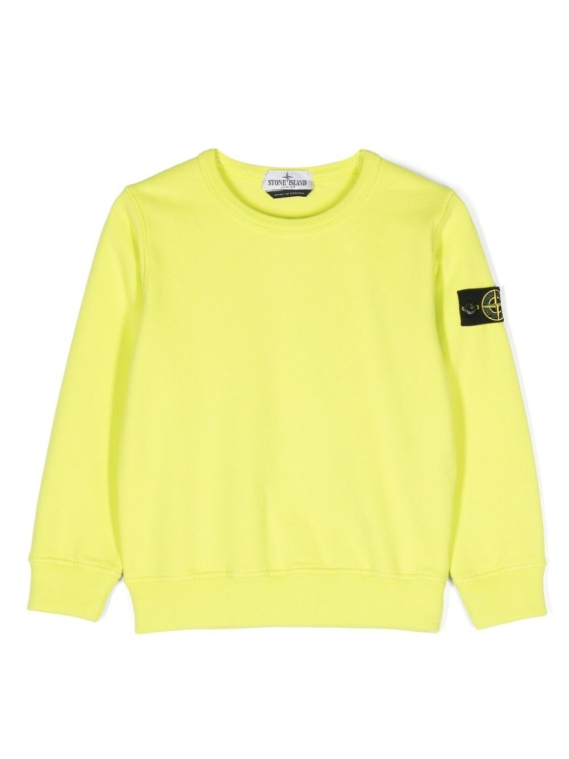 

Stone Island Junior толстовка с нашивкой Compass, желтый