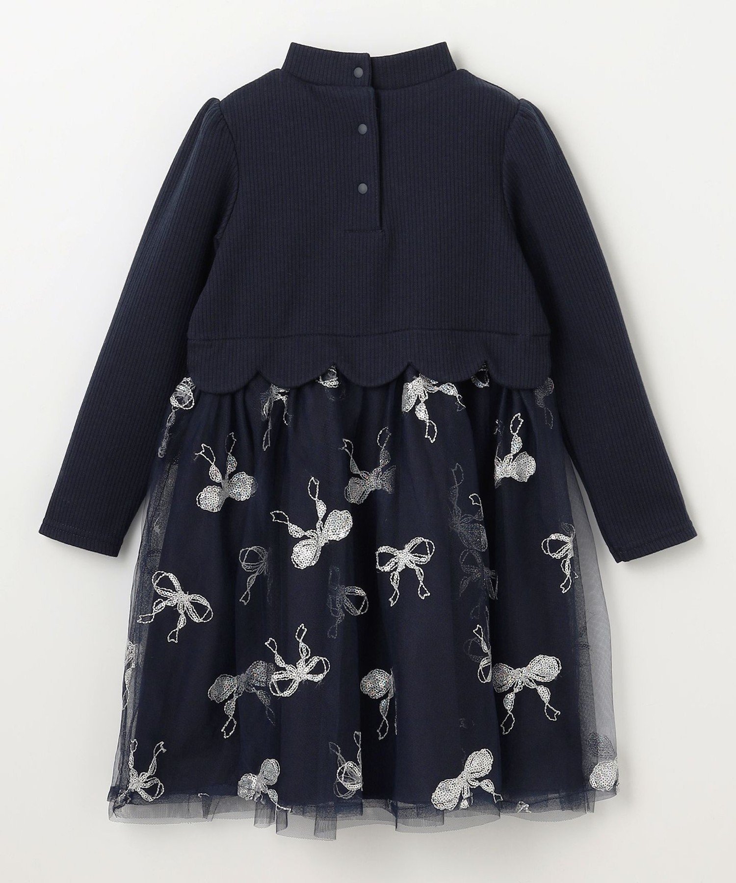 Платье из тюля для стыковки ANY KIDS, Navy x Navy [075] — фото 4