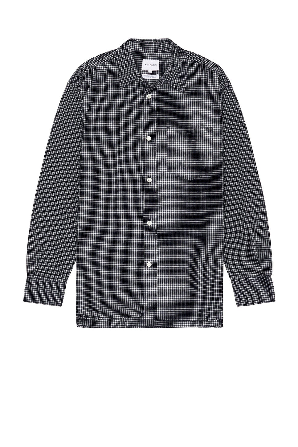 

Рубашка большого размера в клетку mo Norse Projects, синий