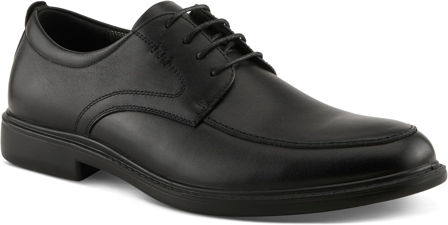 Мужские оксфорды Spring Step Cedric - классические кожаные туфли на шнурках с набивным каблуком и амортизированной стелькой, черный — фото 2