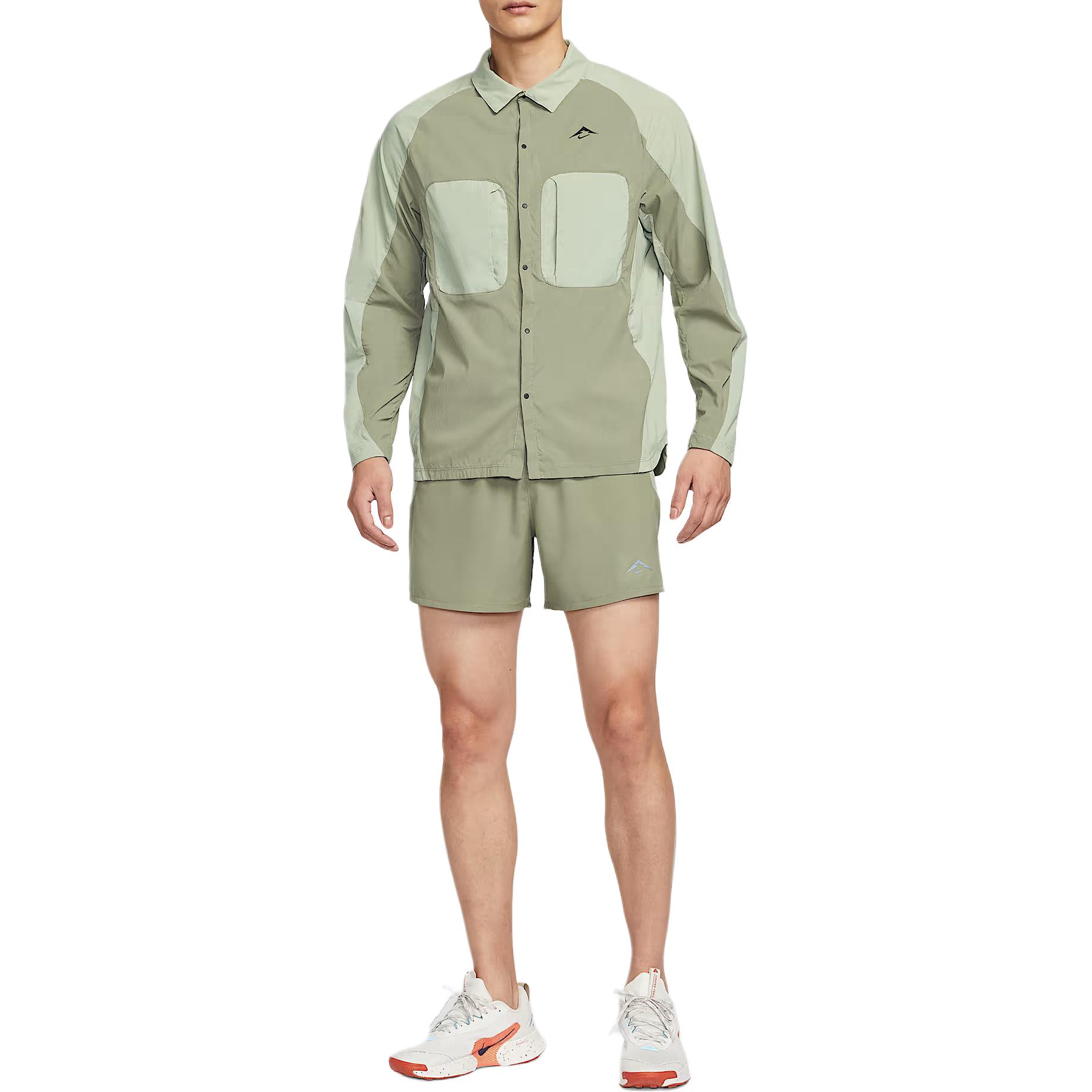 Nike Шорты мужские casual dri fit adv trail second sunrise light green gray/horizon green/desert khaki/black — фото 4