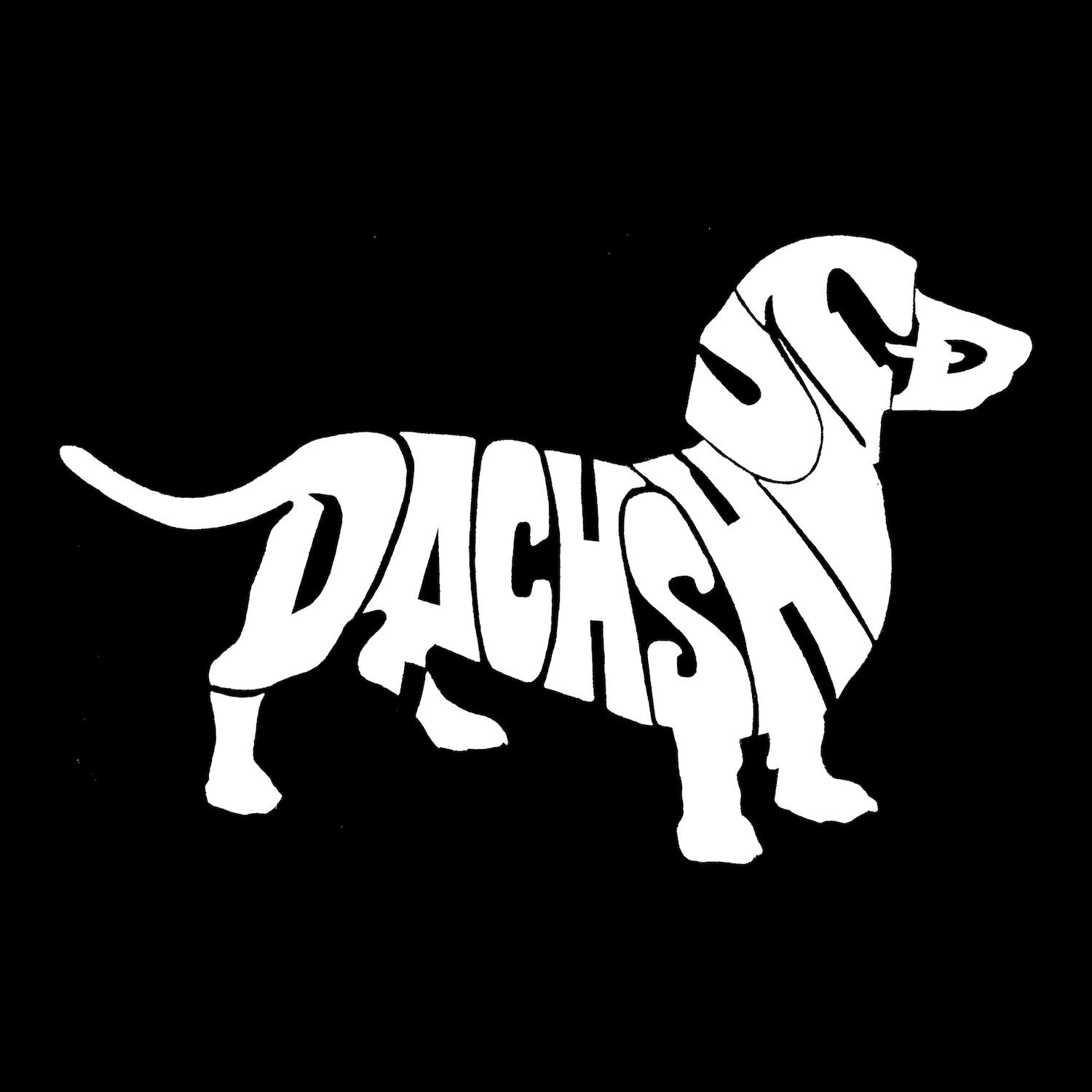 

Такса - мужская футболка с рисунком Word Art LA Pop Art, серый