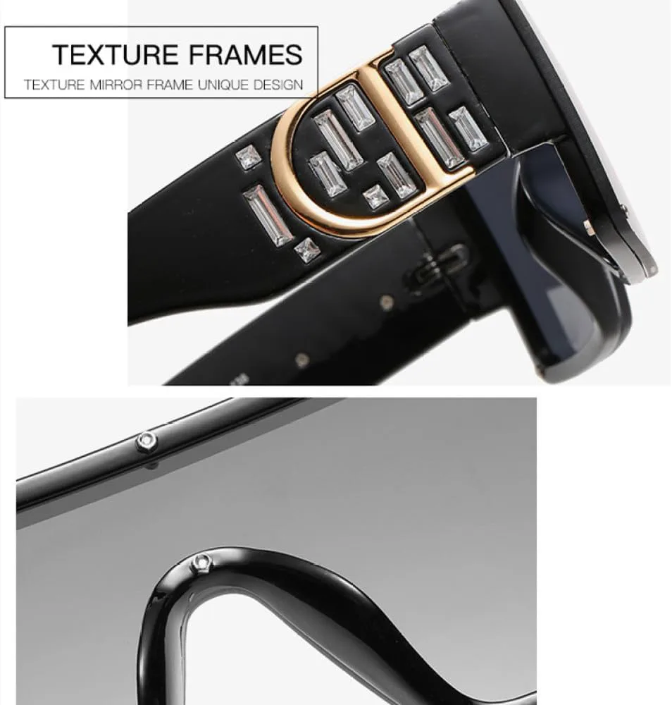 

Модные солнцезащитные очки-моноблок 2027 года для женщин, квадратные солнцезащитные очки для мужчин, винтажные градиентные очки UV400 MTZJH, Black Blue Yellow