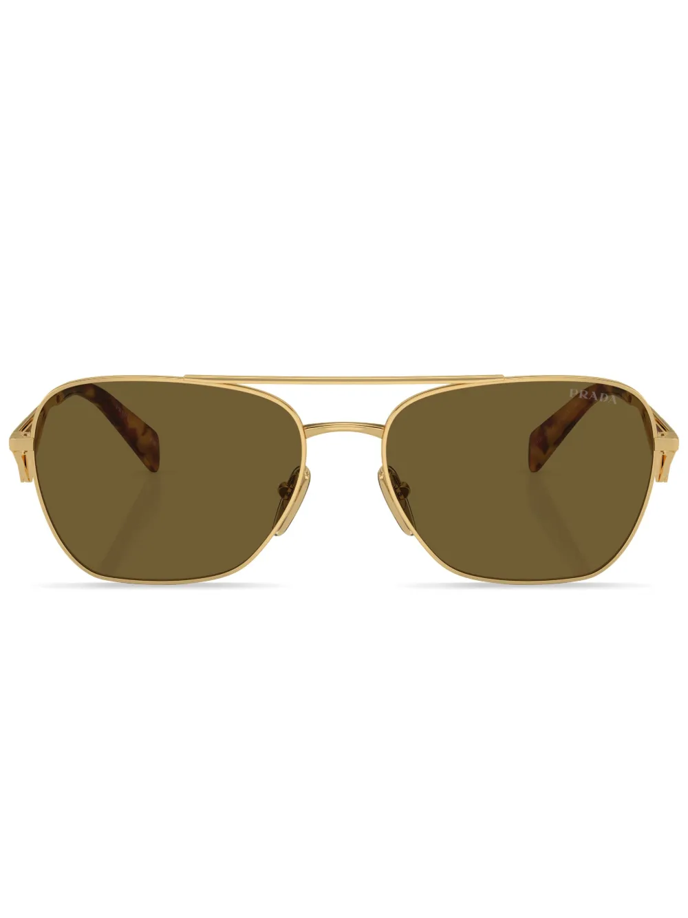 

Солнцезащитные очки-пилоты с логотипом Prada Eyewear, золотой