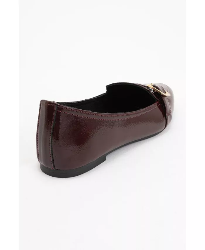 Женские балетки Zarina с острым носом из кожи Forever & Always Shoes, коричневый — фото 3