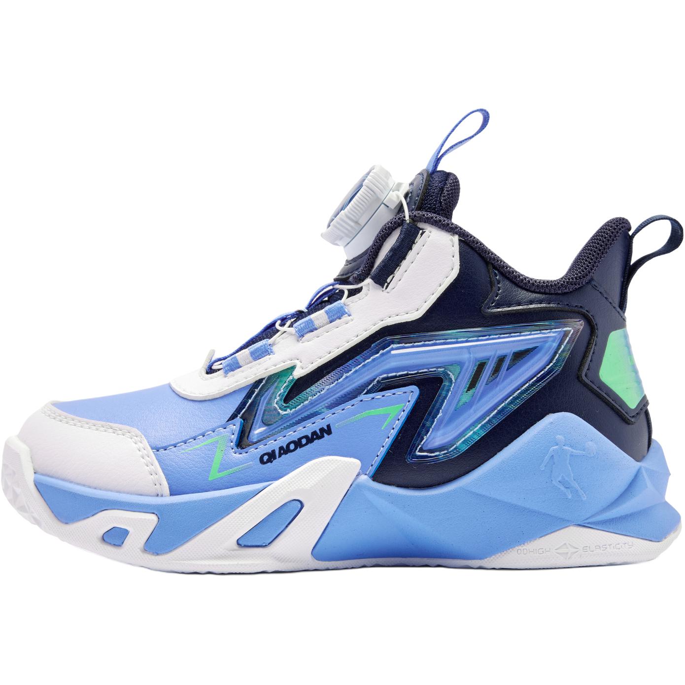 

Детские баскетбольные кроссовки с противоскользящей подошвой и износостойким верхом для детей 3–7 лет QIAODAN, синий