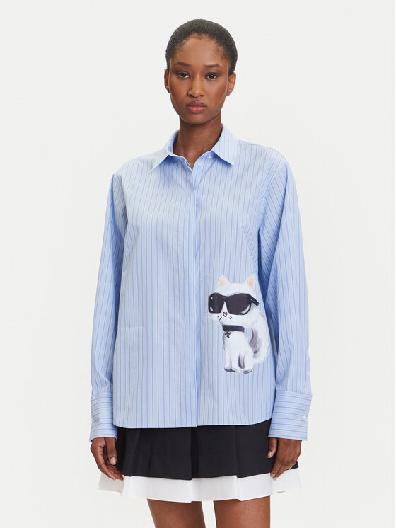 

Рубашка regular fit A3W11029 Karl Lagerfeld, синий