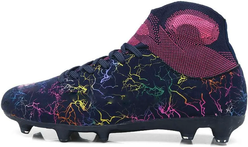 

Футбольные кроссовки для тренировки с шипами AG унисекс, спортивные, противоскользящие, с длинными шипами, высокие, для молодежи Mehlvdoy, фиолетовый