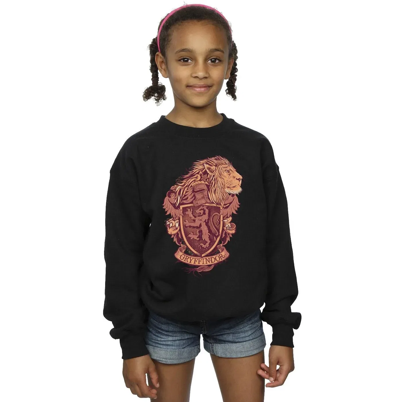 Свитшот с принтом Gryffindor Harry Potter, черный