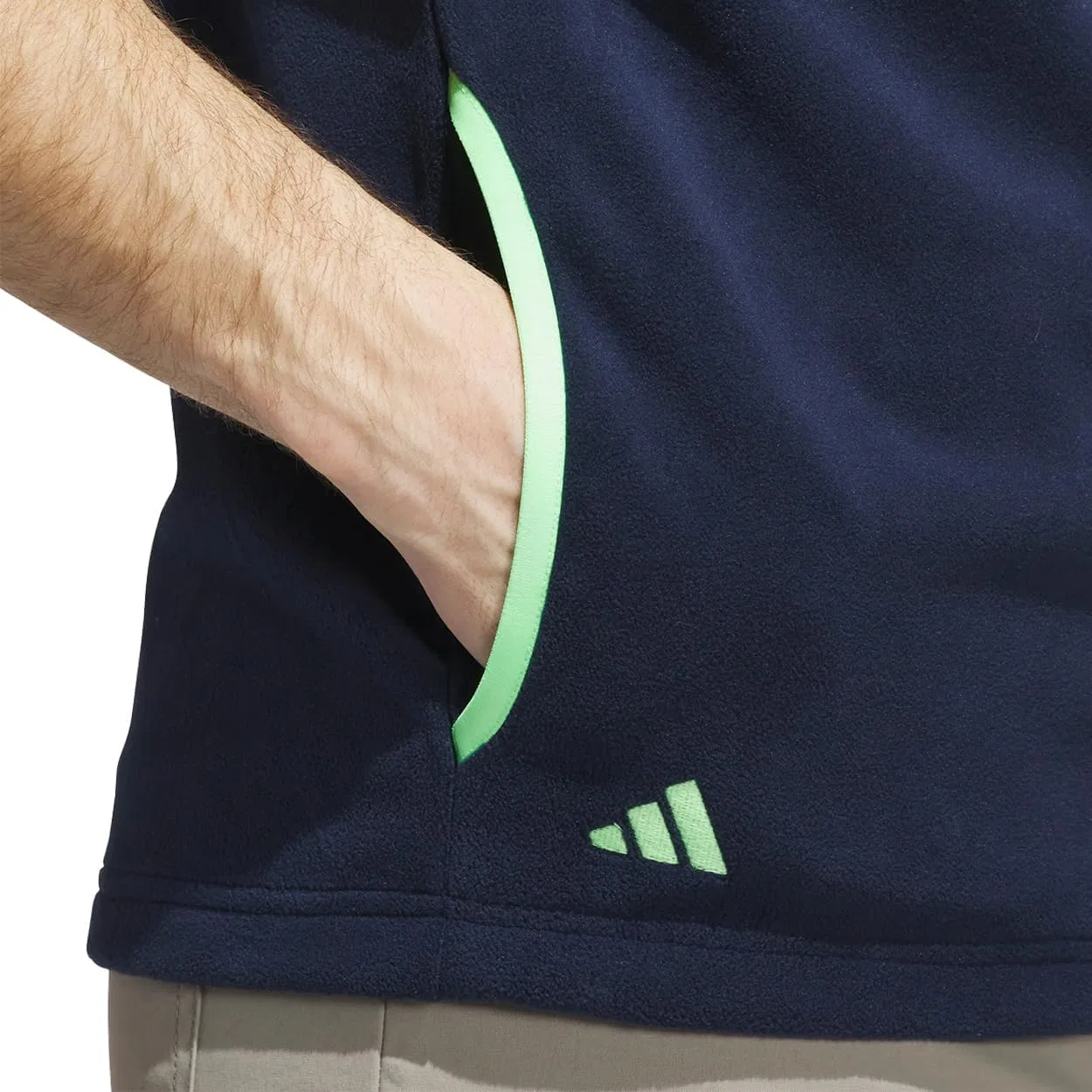 Мужская флисовая толстовка Adidas Ultimate365 с полной застежкой-молнией, Collegiate Navy — фото 3