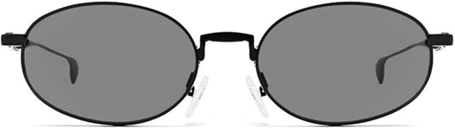 

Солнцезащитные очки Willochra Y2K в овальной металлической оправе, популярные среди женщин и мужчин, винтажные, в маленькой оправе, роскошные дизайнерские панк-очки с защитой от УФ-излучения UV400, C1