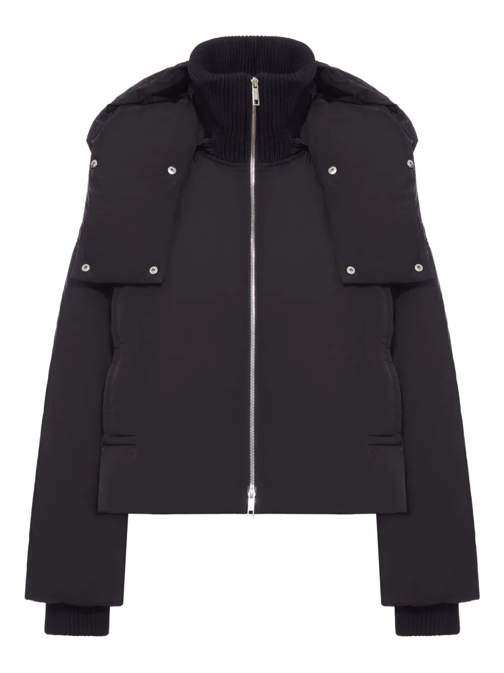 

Стеганая куртка с капюшоном и молнией SPORTMAX, черный