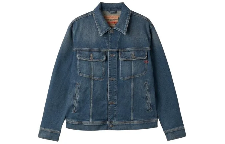 DIESEL Джинсовая куртка мужская Blue Lapel Moderate Straight Fit