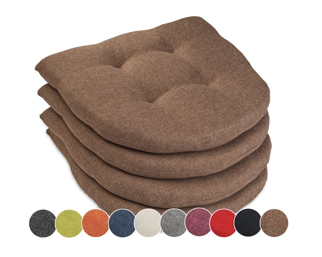 

[T] Комплект sunpillow из 4 подушек для стульев 40x40 см, обивочная подушка толщиной 5 см, подушка для стульев/скамек в доме и саду, подушка для сиденья, подушка для сиденья, подушка для стула, садовая подушка, стул для столовой или кухни, фиоле...