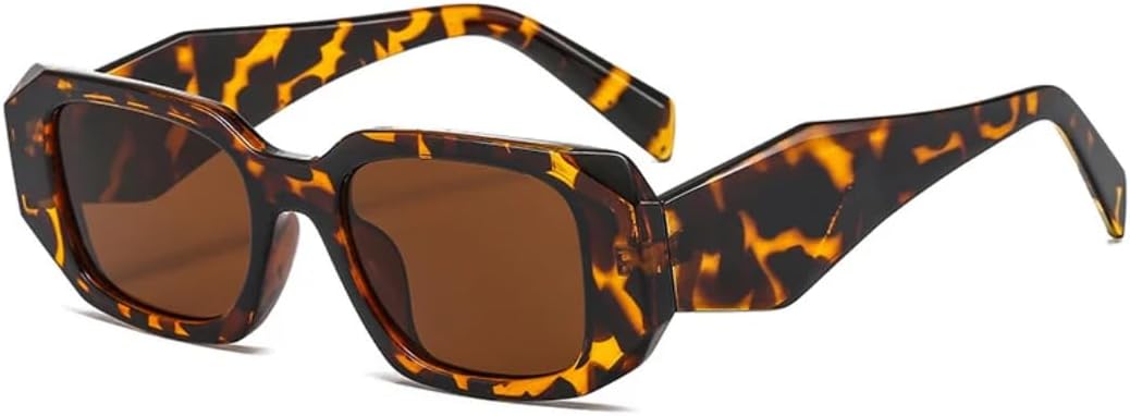 

Солнцезащитные очки с защитой UV400 | Маленькие, с градиентными цветными линзами | Для женщин и мужчин, для занятий спортом на открытом воздухе и вождения DSVIGF, Leopard-brown