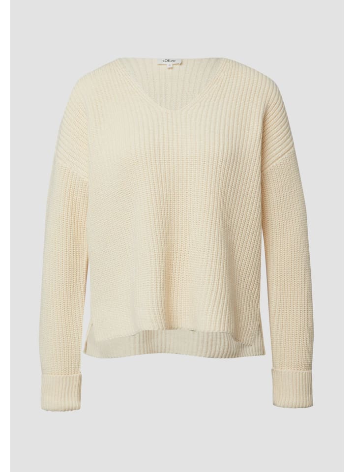 

s.Oliver Вязаный свитер светло-бежевого цвета (8000)