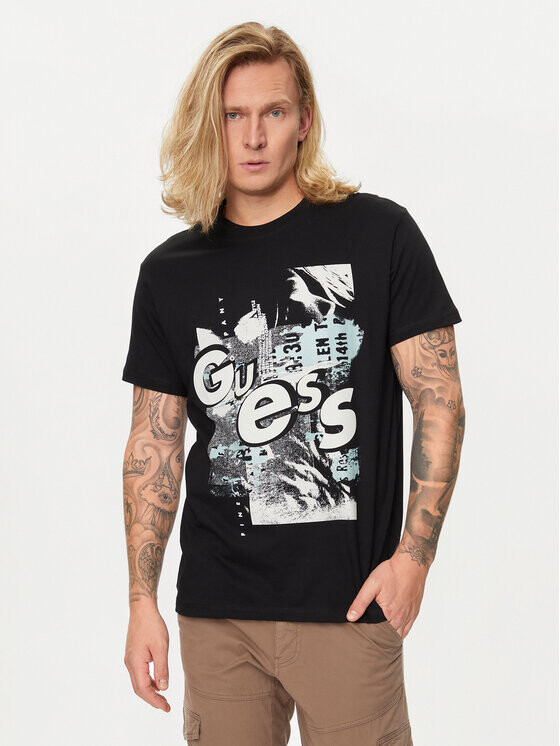 

Футболка стандартного кроя Guess, черный