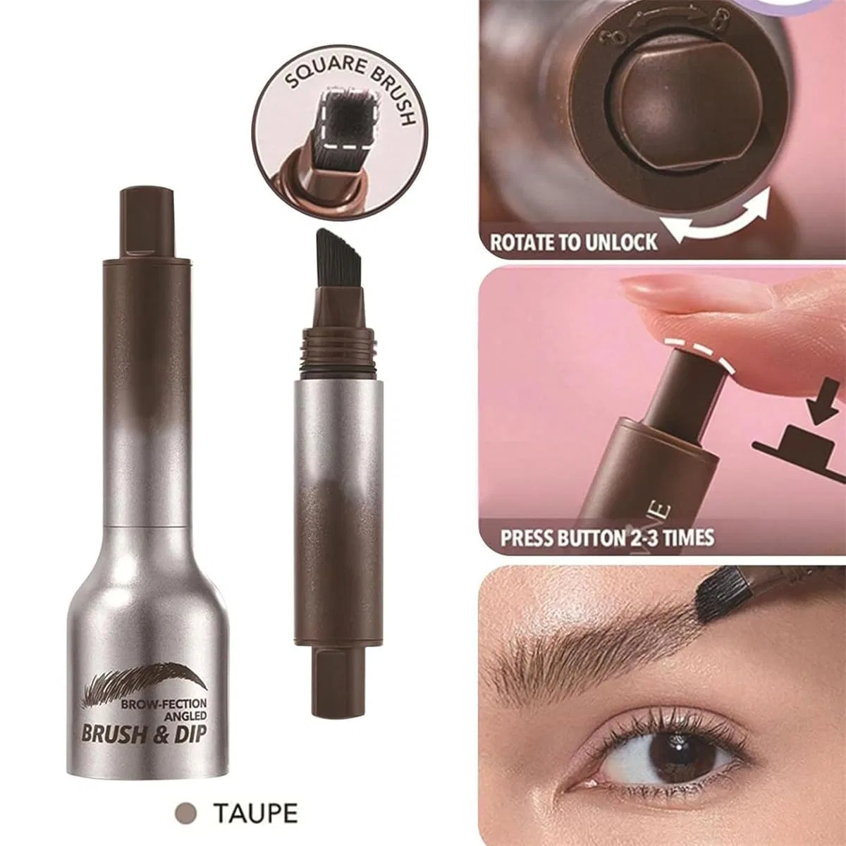 Жидкий карандаш для бровей Revorie Brow-Fection (04#Chocolate) Rietoiu, 04#Chocolate — фото 4