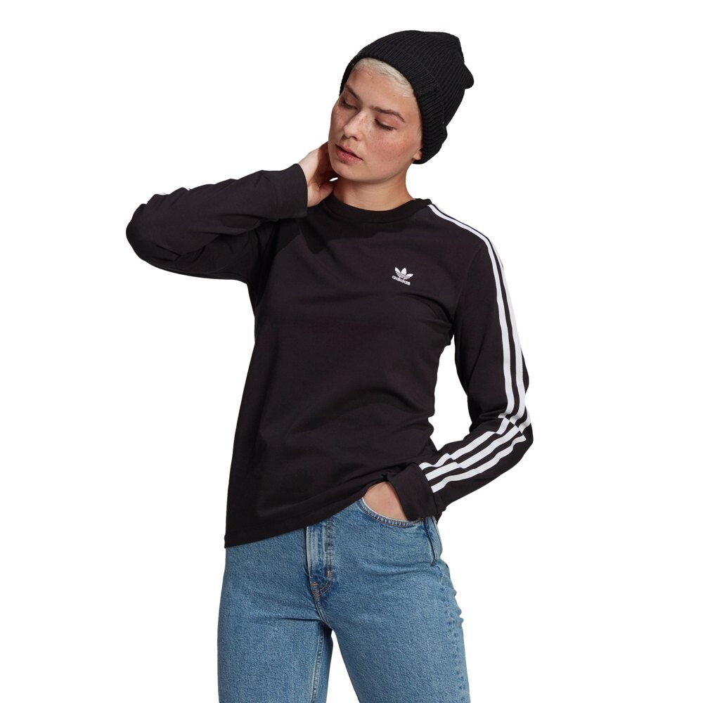 

Футболка с длинным рукавом adidas Originals 3 Stripes, черный