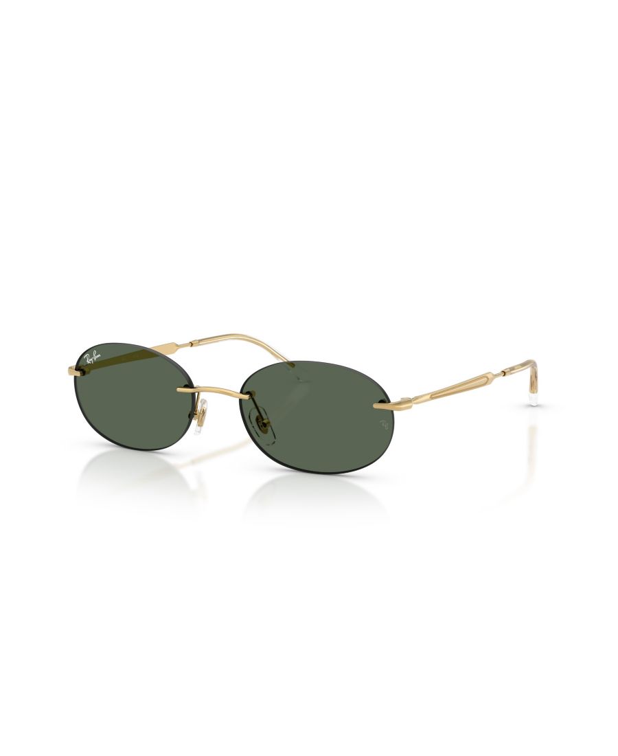 

Солнцезащитные очки овальной формы унисекс, RB3767 Ray-Ban, Arista Gold, Green