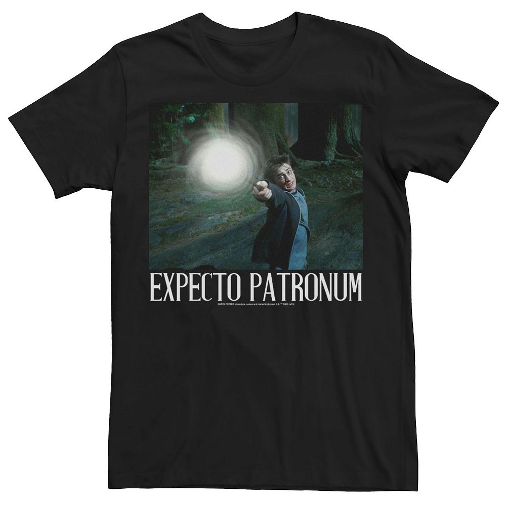 

Мужская футболка с изображением Гарри Поттера Expecto Patronus Photo Real Licensed Character, черный