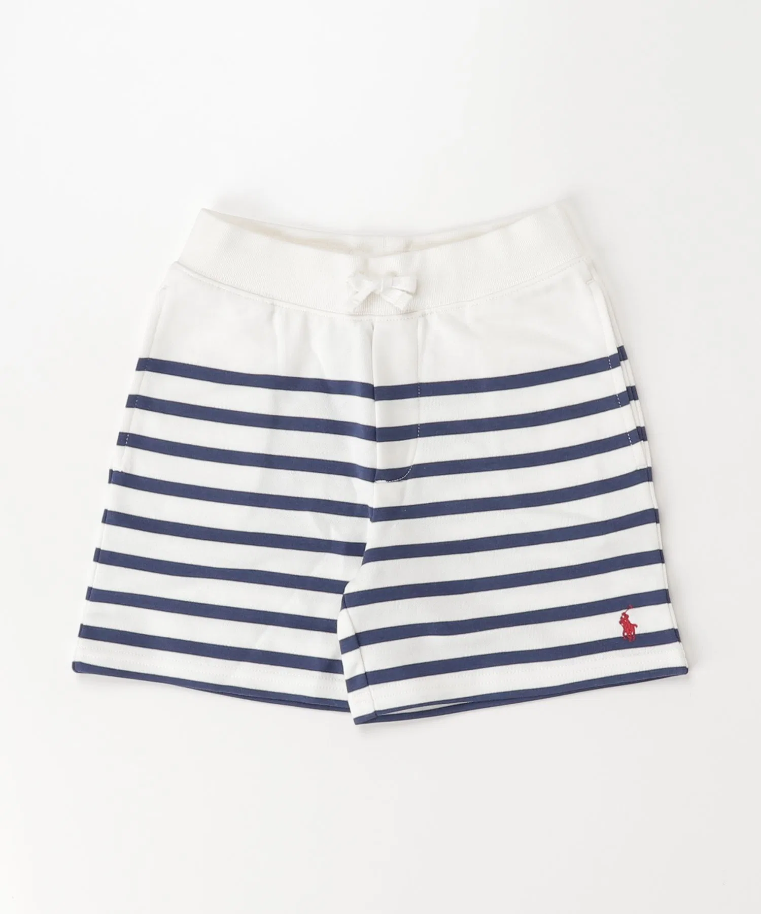 Детские хлопковые шорты в полоску POLO RALPH LAUREN CHILDRENSWEAR белые — фото 3