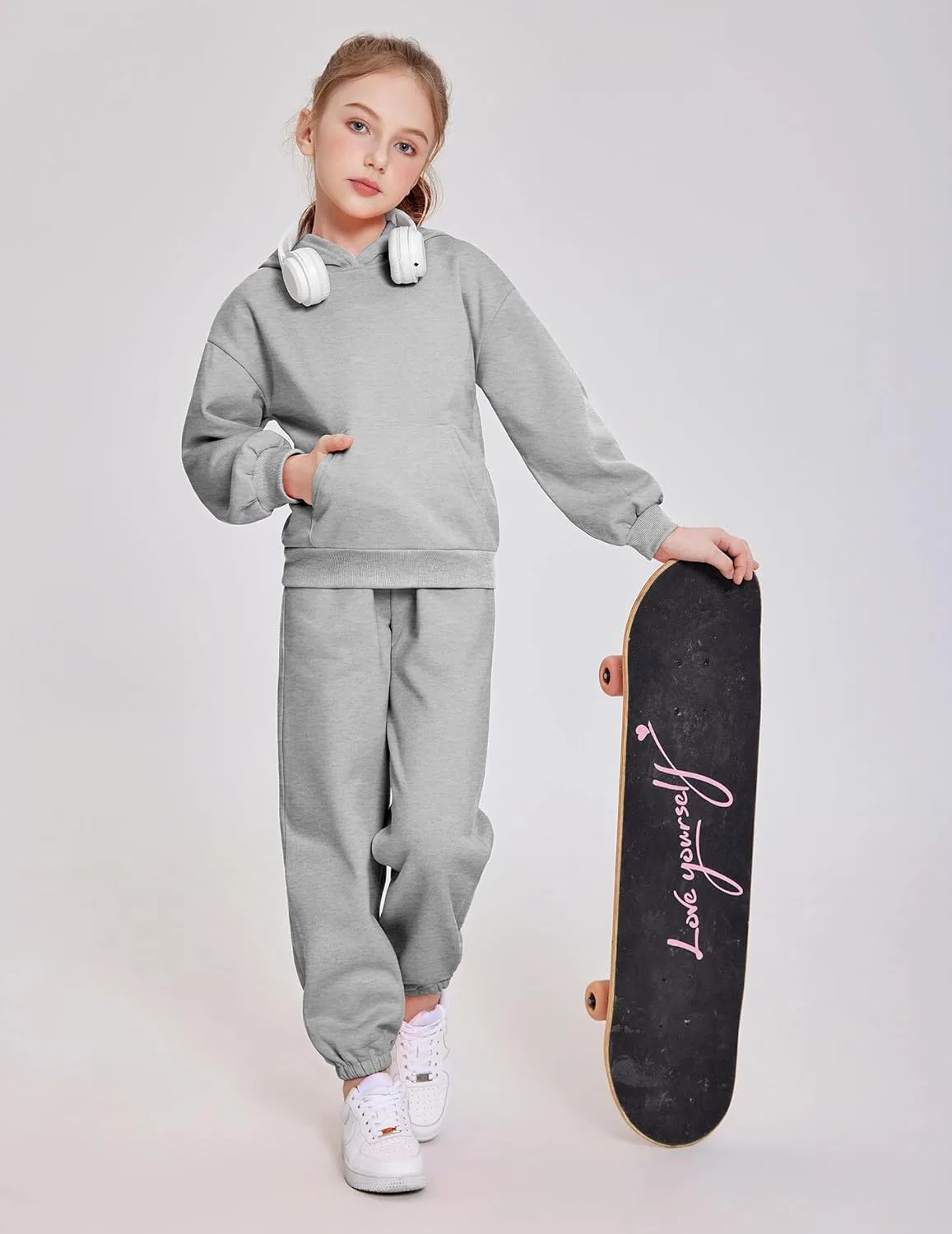 Детский спортивный костюм из толстовки и штанов Arshinet, Light Gray — фото 3