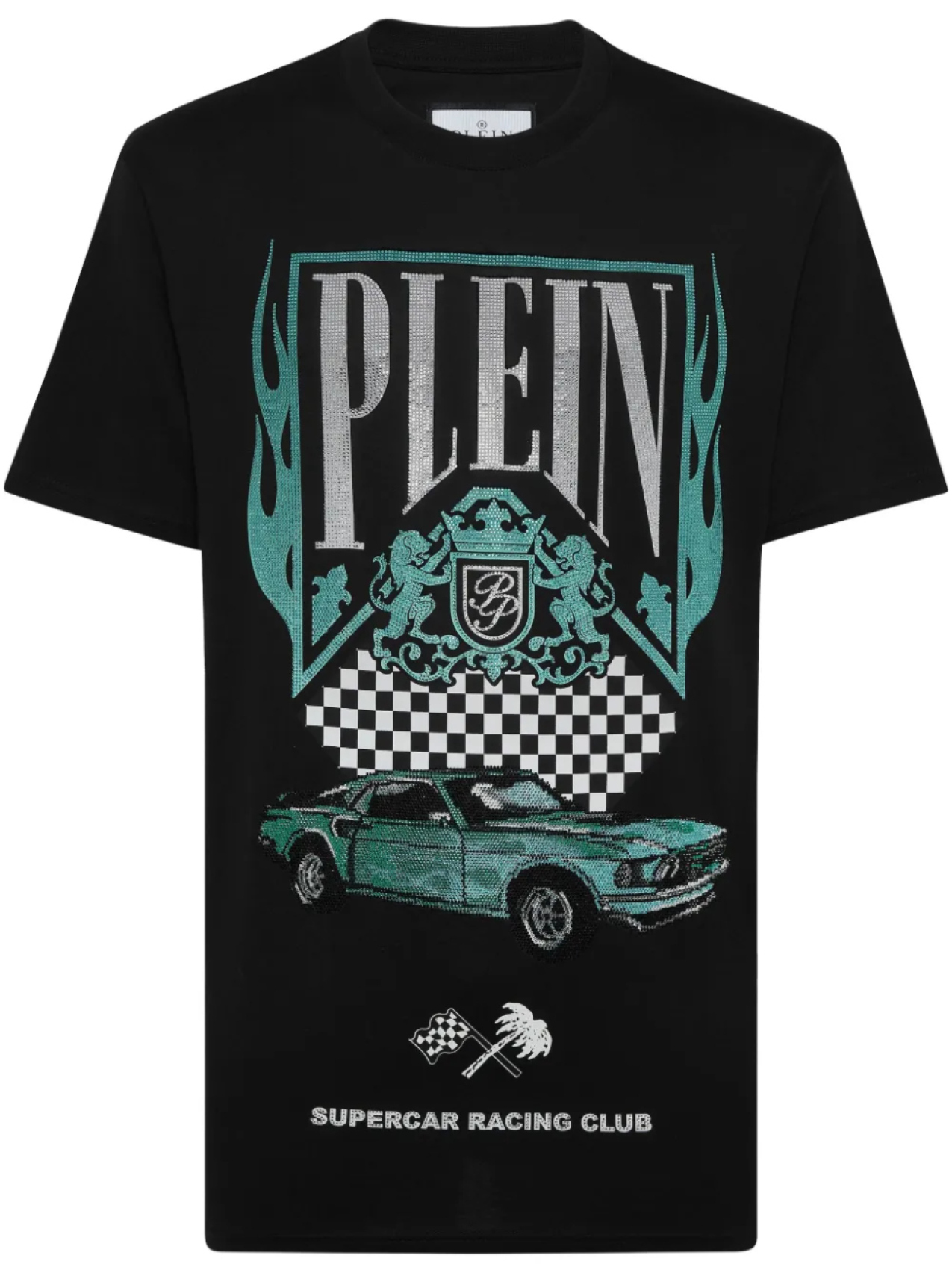 

Футболка SS Strass Flame Racing Philipp Plein, черный