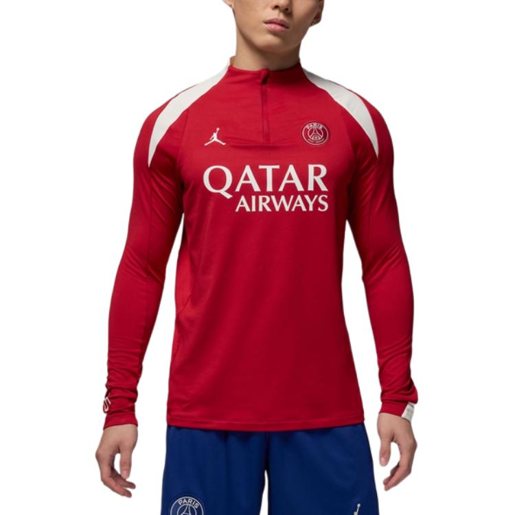 Футболка dri-fit мужская paris saint germain strike fourth Jordan, красный — фото 3