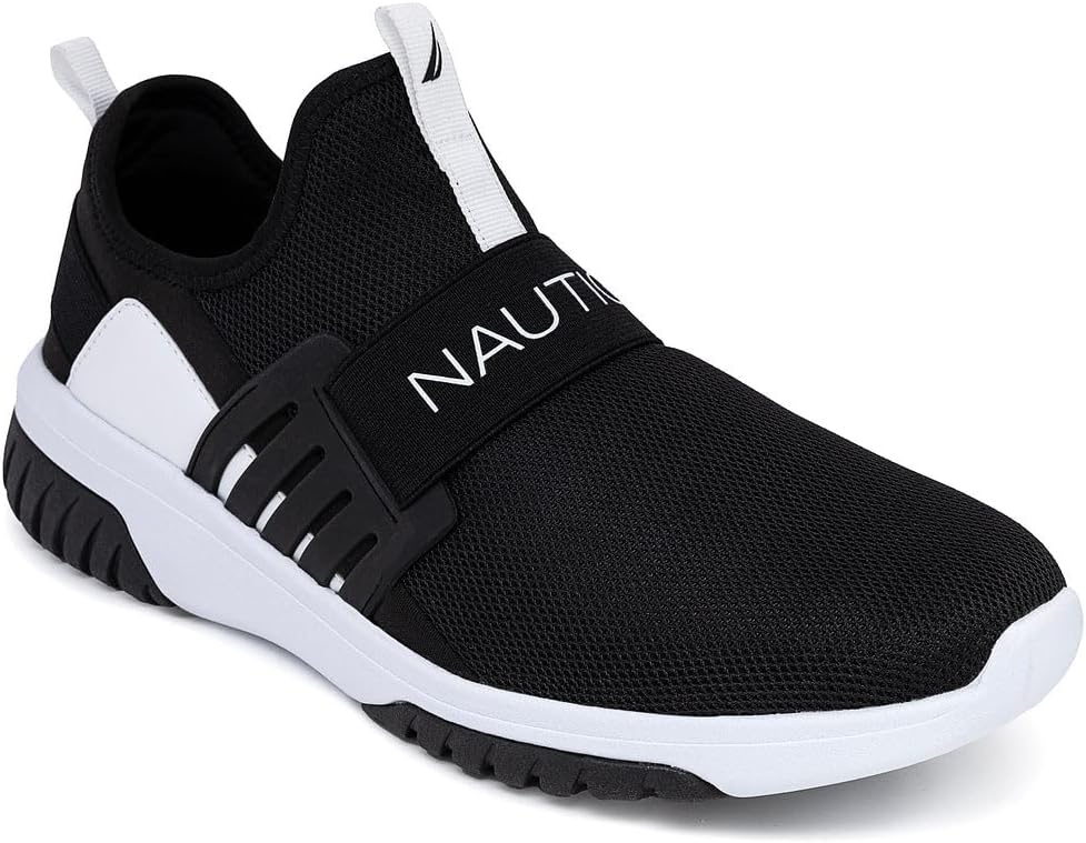 

Мужские слипоны Nautica - повседневная модная обувь для прогулок, средняя и широкая полнота, белый/черный