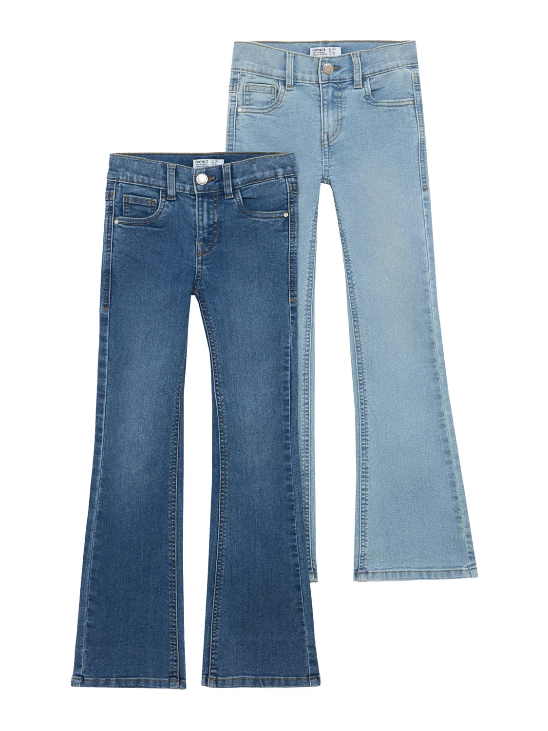 Джинсы-клеш 'NKFPOLLY' Name It, Light Blue/Dark Blue