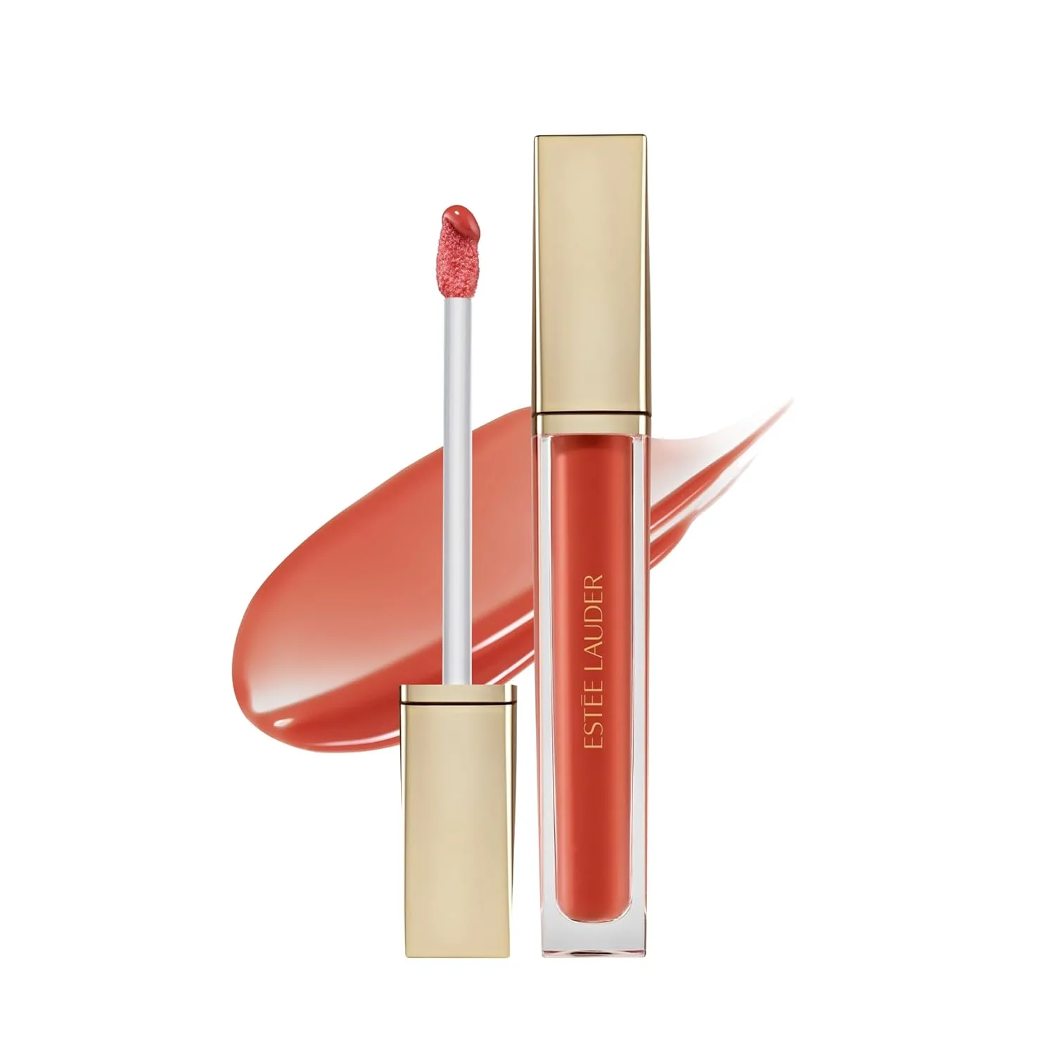 Масло для губ Estée Lauder Glossy Pout | Увлажняет и придает объем, с легким оттенком | Содержит гиалуроновую кислоту и витамин Е, 07 Apricot Nectar - Warm Apricot