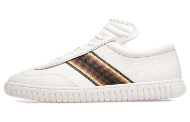 

Кроссовки BALLY Side-stripe Leather Sneakers, белый