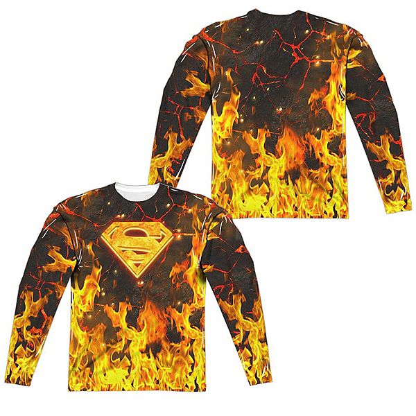 

Футболка с длинным рукавом Superman fire logo adult poly crew Licensed Character