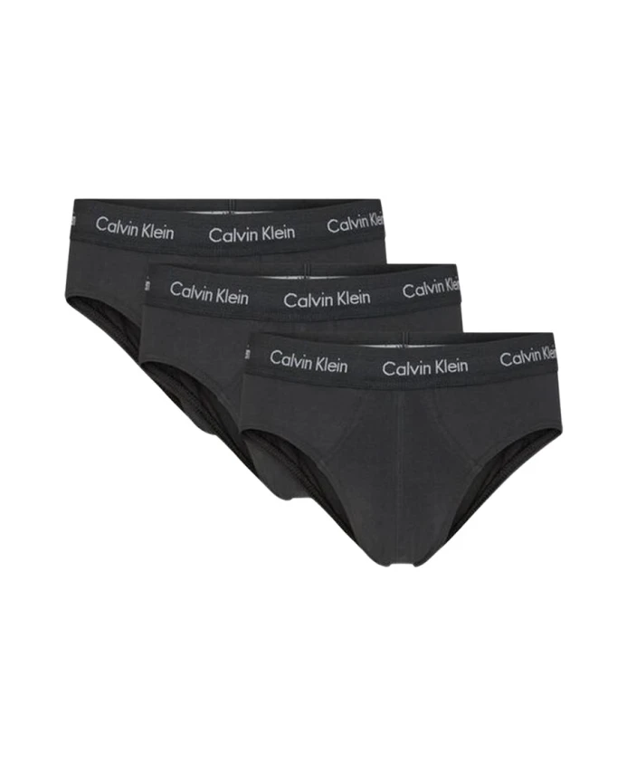 

Черные хлопковые эластичные трусы с низкой посадкой Calvin Klein, черный