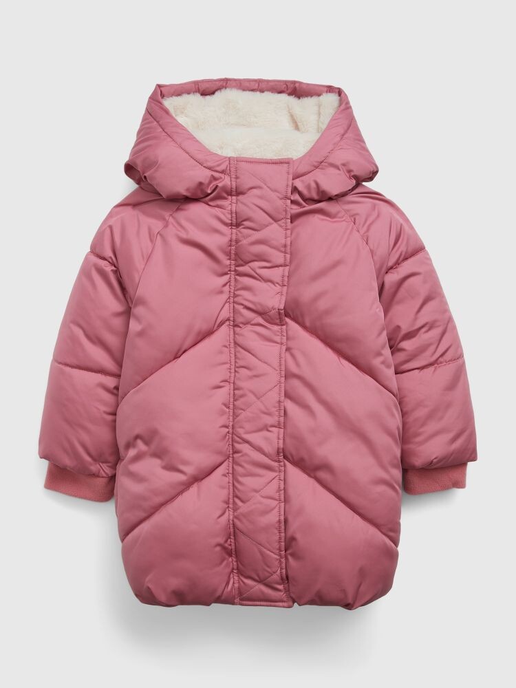 

Куртка с мехом Gap, розовый