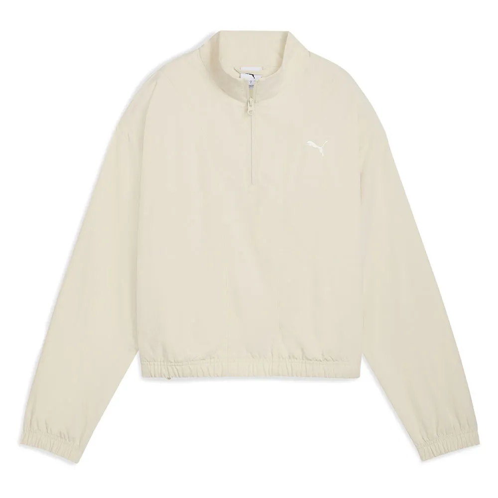

Толстовка Puma Her Relaxed Fit half zip, бежевый