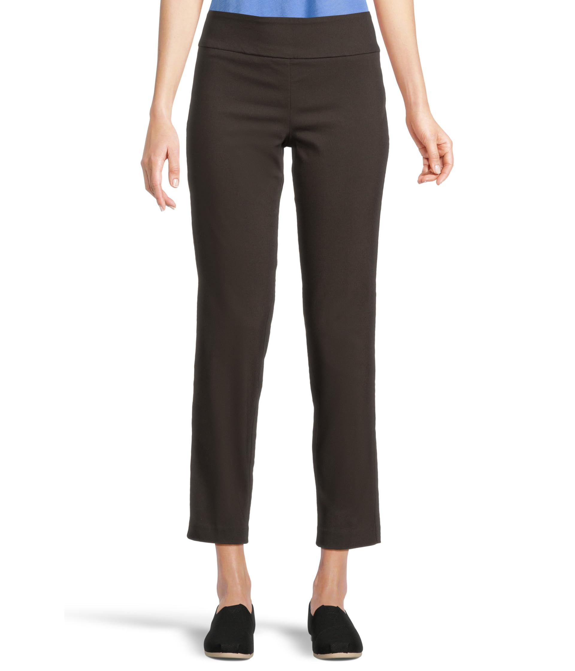 

Брюки Elliott Lauren Control Stretch Pull-on Ankle Pants With Back Slit Detail, цвет Chocolate