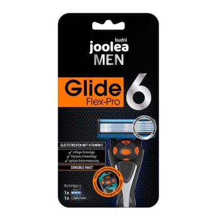 

Бритва Joolea Men Glide Flex-Pro 6 для чувствительной кожи со сменным картриджем - продукт из Германии Budni Joolea